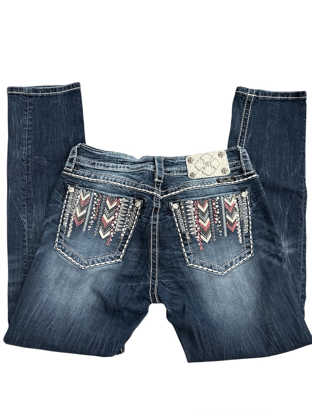 Miss Me Embroidered Ankle Skinny Stretch Jeans Women’s Size 30